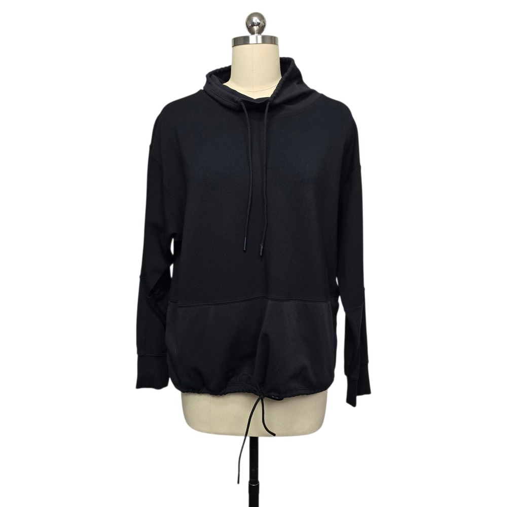 Athleta Black Mock Neck‎ Drawstring Pullover Sweatshirt Top Womens Size S